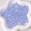 Blue 10mm resin opal beads with glitter for DIY jewelry making in a white tray - 10mm / Transparent Blue