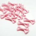 Pink satin ribbon bow accessories for handmade hair clips and DIY craft decorations - 4cm x 2.5cm (25 Pieces/Pack) / Light Pink