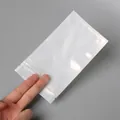 Sachet blanc semi-transparent en plastique mat avec fermeture éclair de stockage - 9x15cm (100 Pièces/Paquet)