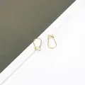 Golden drop-shaped kidney ear wires with coil for DIY earring jewelry making - 9×18mm (ai-100 Pieces/Pack) / Gold