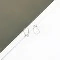 U-shaped iron earring hooks in silver finish for DIY handcrafted jewelry making - 9×18mm (ai-100 Pieces/Pack) / White Gold