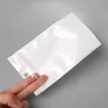 Sachet blanc translucide avec fermeture à glissière et trou de suspension pour bijoux - 11x19cm (50 Pièces/Paquet)