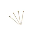 Set of four gold-plated stainless steel ball head pins for jewelry making and DIY crafts - 0.6x25mm / 50 Pieces / Gold