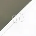 Silver teardrop kidney ear hooks for DIY earring making and jewelry accessories - 11×25mm (ai-100 Pieces/Pack) / Silver