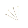 Set of four gold-plated stainless steel ball head pins for DIY jewelry making accessories - 0.6x30mm / 50 Pieces / Gold