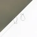 Silver iron U-shaped earring hooks for DIY jewelry making in minimalist style - 11×25mm (ai-100 Pieces/Pack) / White Gold