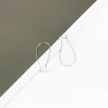 Silver kidney ear wires for handmade earring jewelry making diy accessories - 16×38mm (ai-100 Pieces/Pack) / Silver