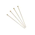 Four gold stainless steel ball head pins for DIY jewelry making and handmade crafts - 0.6x40mm / 50 Pieces / Gold