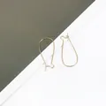 Golden kidney ear wire hooks for DIY earring making with secure closing clasp - 16×38mm (ai-100 Pieces/Pack) / KC Gold