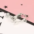 Silver-plated spiral clip-on earring converter with adjustable screw for DIY jewelry - Spiral Adjustable Ear Clip / 15x15mm (6 Pieces/Pack) / White Gold