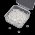 Separadores de acrílico transparente en caja para pulseras y collares de joyería - Estilo Transparente 6mm con Caja Cuadrada