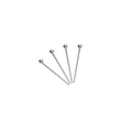 Set of four polished stainless steel ball head pins for DIY jewelry making and crafts - 0.6x20mm / 100pcs Pack / Steel