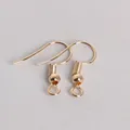 Golden iron fish hook earrings with spiral spring and ball bead for DIY jewelry making - Fishhook / 20x22mm (200 Pieces/Pack) / KC Gold