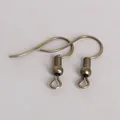 Antique bronze French ear hooks with spring coil and ball detail for DIY jewelry making - Fishhook / 20x22mm (200 Pieces/Pack) / Bronze