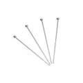 Set of four silver stainless steel ball head pins for DIY jewelry making and crafts - 0.6x35mm / 100pcs Pack / Steel