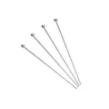 Silver stainless steel ball head pins for DIY jewelry making in a 4-piece set pack - 0.6x40mm / 100pcs Pack / Steel