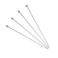 Polished silver stainless steel ball head pins set for DIY jewelry and crafts making - 0.6x50mm / 100pcs Pack / Steel