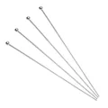 Set of four silver polished stainless steel ball head pins for jewelry making and DIY crafts - 0.6x70mm / 100pcs Pack / Steel