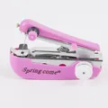 Roze draagbare mini handmatige naaimachine voor DIY kledingreparaties en naaiwerk - Rozerood