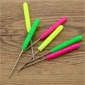 DIY awls with sharp metal tips and textured colorful plastic handles for leather craft - Standard Type / Random Color
