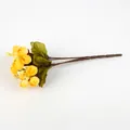 Künstlicher Strauß mit 15 gelben Rosenknospen aus Seide für DIY Haarschmuck Zubehör - Ca. 24cm lang (1 Bündel/Packung) / Gelb