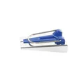 Appareil à biais bleu 6mm pour couture DIY avec base en acier et poignée plastique - EU 25 / Bleu