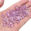 Transparante glazen koffieboonkralen met paarse spiraal voor DIY-sieraden maken - 10x8mm (20 Stuks/Pak) / Paars