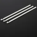 Trois crochets en plastique blanc de 14 cm pour le tricot DIY et l'artisanat - 4.0 / Blanc