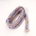 12mm hellviolette Polyester-Hohlschnur mit bunten Plüschbüscheln für DIY-Handwerk - Helllila