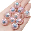 Cuentas acrílicas rosa claro de 16mm con motivos de estrellas para hacer joyas DIY - Aprox. 16mm Agujero Aprox. 2.5mm / Rosa