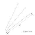 Three 80mm long 0.15mm wide big eye beaded needles for DIY jewelry making tools - Extra Fine Short