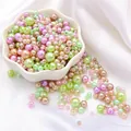 Perles en ABS aux couleurs pastel et tailles variées pour la création de bijoux - 10g/Sac (Env. 150 Pcs) / Fée Violette