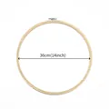 Round 36cm 14 inch wooden embroidery hoop with silver metal screw for DIY sewing crafts - 36CM