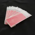 Pink self-adhesive lip balm bag with white dots and smiling face typography - 100 Pieces/Pack (5x10+3cm) / Pink Polka Dot with Slogan