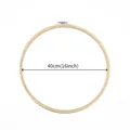 40cm diameter vintage wooden embroidery hoop with adjustable silver screw for DIY projects - 40CM