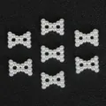 Cuentas en forma de lazo de ABS blanco perlado para joyería DIY y accesorios de artesanía - Corbata de perlas (ai-Blanco perlado artificial)
