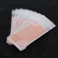 Lipstick packaging bags with orange pink dots and elegant lace borders in 100 pack - 100 Pieces/Pack (5x10+3cm) / Pink and White
