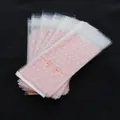 Pink self-sealing lipstick gift bags with white polka dots and a cute bow design - 100 Pieces/Pack (5x10+3cm) / Pink Polka Dot with Bow
