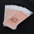 Transparent self-adhesive lip balm packaging bags with pink floral lace and Bonjour text - 100 Pieces/Pack (5x10+3cm) / Pink Flower Style