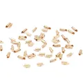 Golden iron cylinder ribbon cord ends crimp beads for DIY jewelry making findings - US 10 / KC Gold
