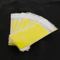 Polka dot self-adhesive yellow lip balm packaging bags with transparent window - 100 Pieces/Pack (5x10+3cm) / Yellow Polka Dot with Slogan