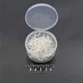 Silver earring hooks for DIY jewelry making in a transparent storage box - 20x22mm Silver Earring Hooks 200pcs