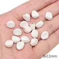 9x11mm silver frosted copper irregular bead with matte texture for DIY jewelry - Horizontal Hole Irregular (FGT674) / 1 Piece / Silver
