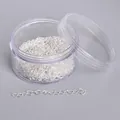 Silver metal extension chain accessory for DIY jewelry making in a plastic container - 4x70mm Silver Extension Chains 100pcs