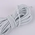 Haltbare weiße elastische Rundkordel mit Webstruktur für DIY-Nähen und Bastelprojekte - 2.5mm / Weiß