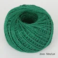 2mm 50m grasgroen jutatouw voor doe-het-zelf handwerk en decoratieve vaaswikkeling - 2mm / Donkergroen