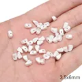 Frosted 3.5x6mm silver copper spacer beads for DIY jewelry making and bracelets - Side Hole Curved Droplet (FGT674) / 1 Piece / Silver