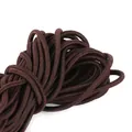 Haltbare braune elastische Rundkordel mit gewebter Textur für DIY-Handwerksprojekte - 2.5mm / Kaffeebraun