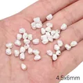 Irregular silver sandblasted copper beads 4.5x6mm for DIY jewelry and bracelets - Embossed Straight Hole Irregular (FGT674) / 1 Piece / Silver