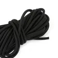 Cordino elastico rotondo nero resistente con trama intrecciata per artigianato - 1mm / Nero